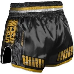 8 WAPENS Muay Thai Short Samurai 2.0 Cyber Zwart Goud