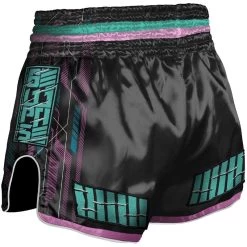 8 WAPENS Muay Thai Shorts Samurai 2.0 Cyber Zwart Groen -Boksen Winkel 8 weapons 8 wapens muay thai shorts samurai 20 cyb 6