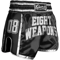 8 WAPENS Muay Thai Shorts Super Mesh Team 08 Zwart -Boksen Winkel 8 weapons 8 wapens muay thai shorts super mesh tea 2