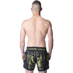 8 Weapons Muay Thai Short Carbon Sak Yant Tigers Neon Geel -Boksen Winkel 8 weapons 8 weapons muay thai short carbon sak yan 3