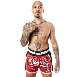 8 Weapons Muay Thai Short Super Mesh Rood Zwart -Boksen Winkel 8 weapons 8 weapons muay thai short super mesh roo 2