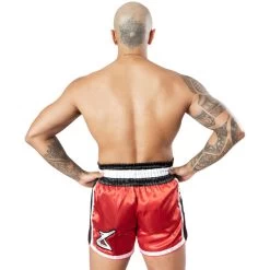 8 Weapons Muay Thai Short Super Mesh Rood Zwart -Boksen Winkel 8 weapons 8 weapons muay thai short super mesh roo 5