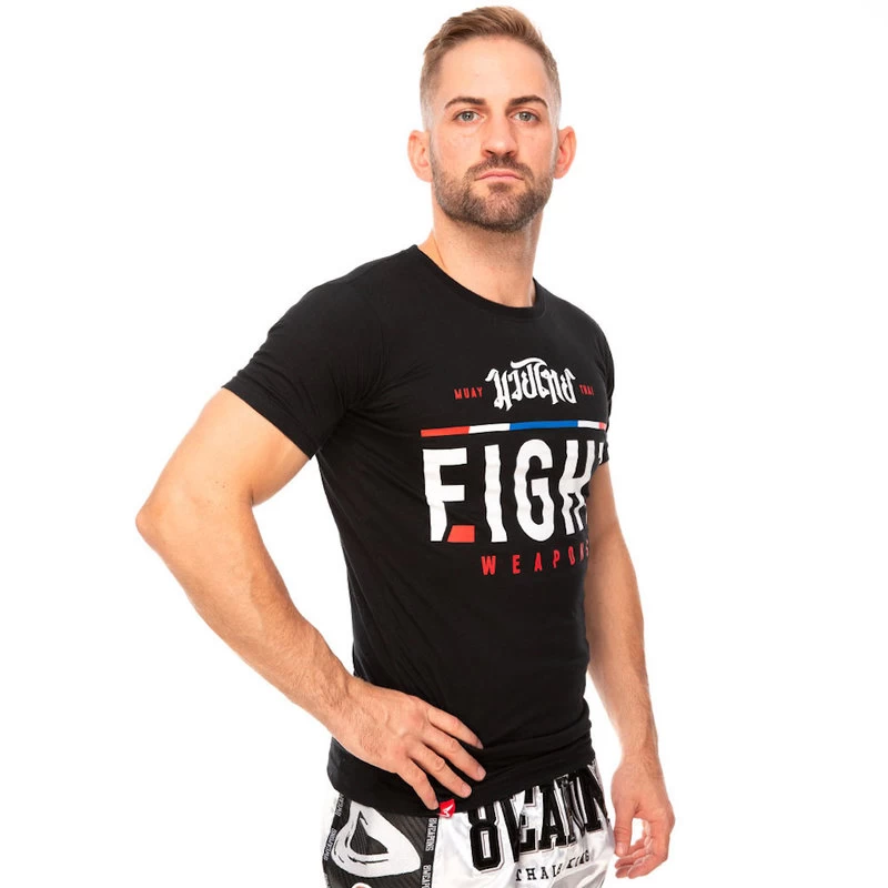 8 Weapons T Shirt The Fight Zwart Muay Thai Bokskleding 4 8 Weapons T Shirt The Fight Zwart Muay Thai Bokskleding - Afbeelding 2