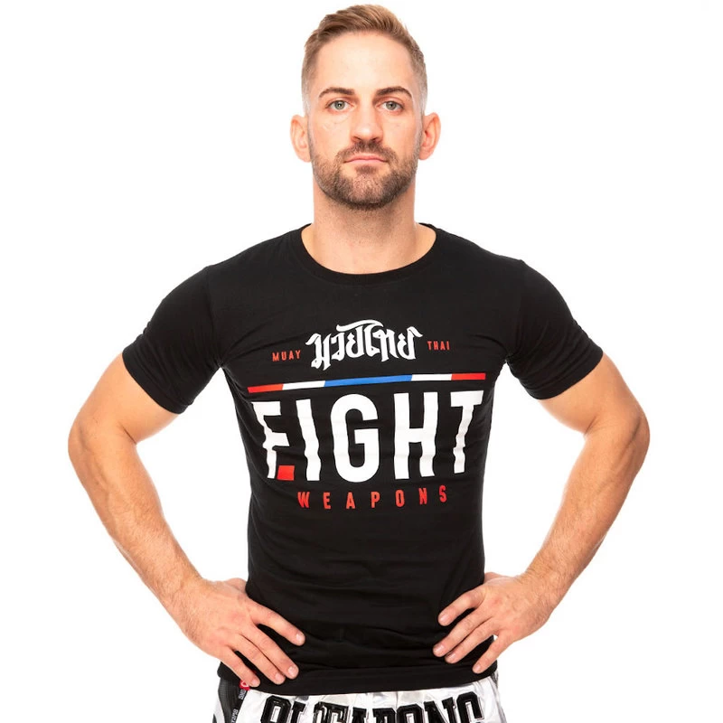 8 Weapons T Shirt The Fight Zwart Muay Thai Bokskleding 3 8 Weapons T Shirt The Fight Zwart Muay Thai Bokskleding