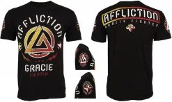 Affliction Gracie Fighter T-shirt Zwart UFC MMA-kleding