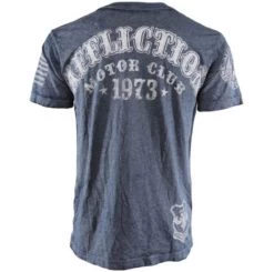 Affliction Lucky Shot Ronde Hals T Shirt Blauw