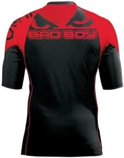 Bad Boy Grinder 2 Solid Rash Guard S/S Zwart Rood