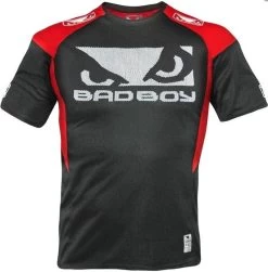 Bad Boy Performance Dry Fit Walk In T-shirt Zwart Rood