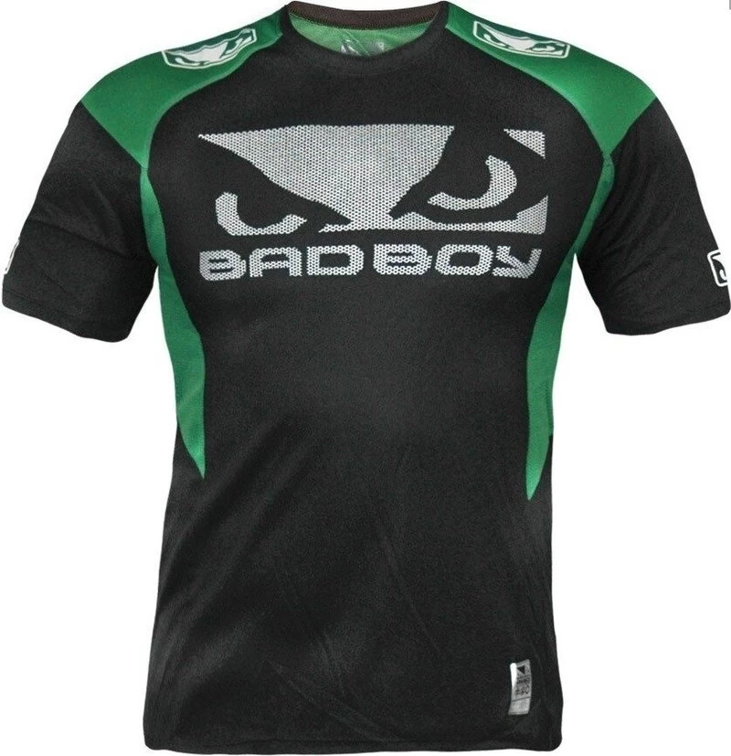 Bad Boy Performance Dry Fit Walk In T-shirt Zwart Groen 6 Bad Boy Performance Dry Fit Walk In T-shirt Zwart Groen - Afbeelding 4