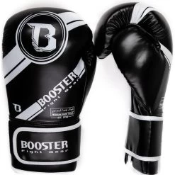 Booster Bokshandschoenen BG Premium Striker 1 Zwart Wit -Boksen Winkel booster booster bokshandschoenen bg premium strike 3