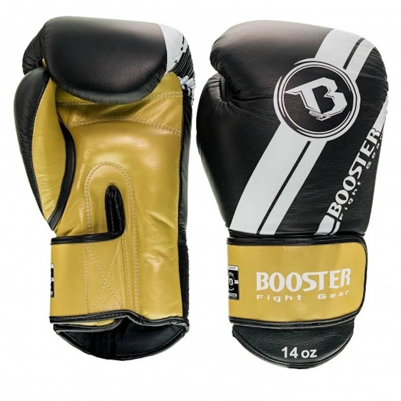 Booster Pro Range Bokshandschoenen BGL V3 Zwart Wit Goud 3 Booster Pro Range Bokshandschoenen BGL V3 Zwart Wit Goud