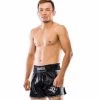 Booster Thaiboks Shorts TBT Pro 4.32 Zwart Grijs Muay Thai Kleding -Boksen Winkel booster booster thaiboks shorts tbt pro 432 zwart