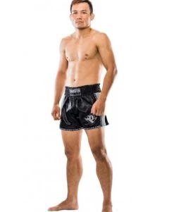 Booster Thaiboks Shorts TBT Pro 4.32 Zwart Grijs Muay Thai Kleding -Boksen Winkel booster booster thaiboks shorts tbt pro 432 zwart 3
