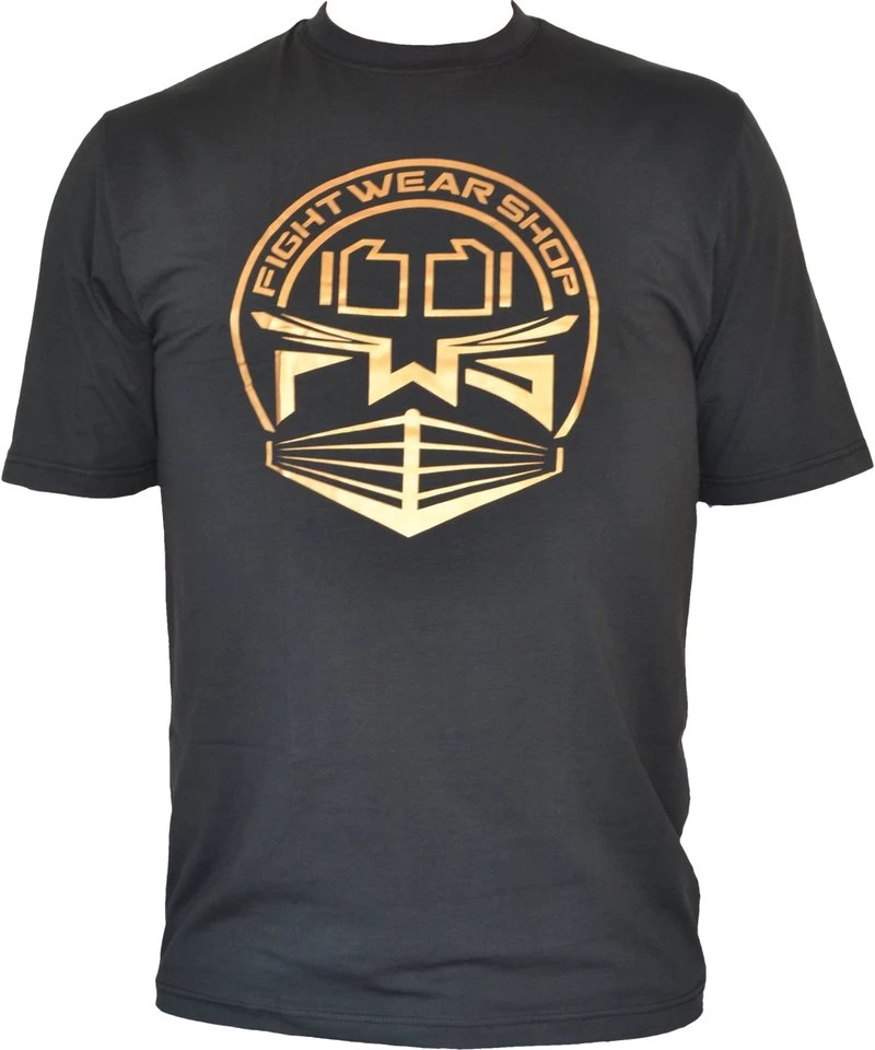 Fightwear Shop Ring Logo T Shirt Zwart Goud 3 Fightwear Shop Ring Logo T Shirt Zwart Goud