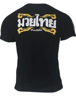 Fluory Fight Game Muay Thai Kickboks T-Shirt Zwart