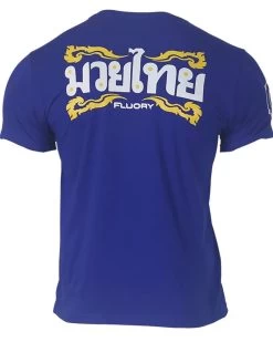 Fluory Fight Game Muay Thai Kickboks T-Shirt Blauw