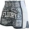 Fluory Kickboks Broekje Muay Thai Short Drill Grijs