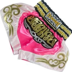 Fluory Kids Muay Thai Kickboks Broekje Roze Goud MTSF57