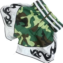 Fluory Muay Thai Short Kickboks Broek Camo Green -Boksen Winkel fluory fluory muay thai short kickboks broek camo 2