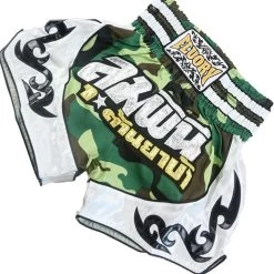 Fluory Muay Thai Short Kickboks Broek Camo Green -Boksen Winkel fluory fluory muay thai short kickboks broek camo 3