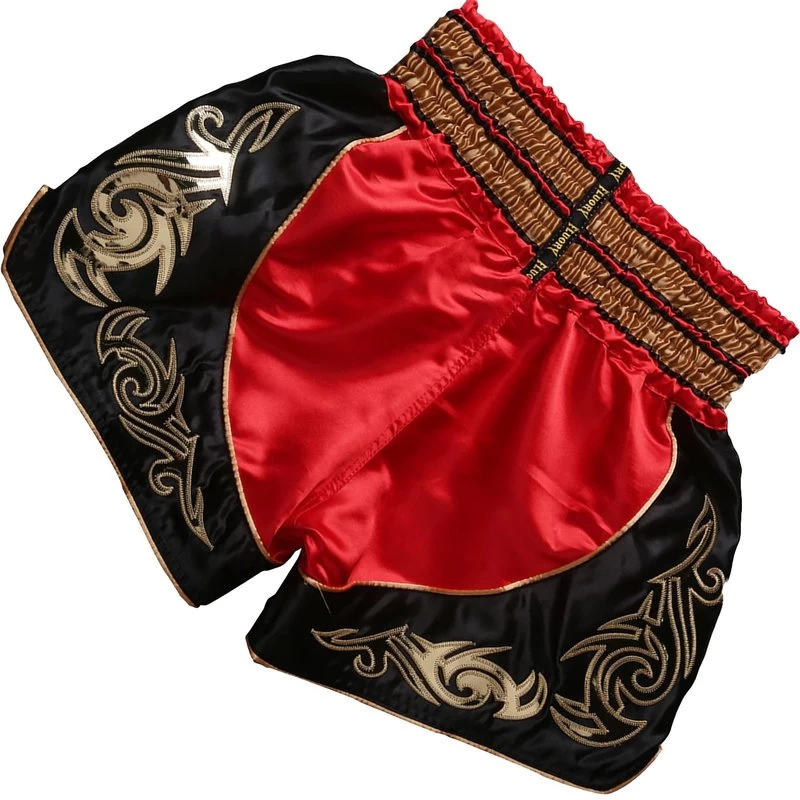 Fluory Muay Thai Short Kickboks Broek Rood MTSF12 3 Fluory Muay Thai Short Kickboks Broek Rood MTSF12
