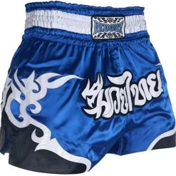 Fluory Muay Thai Short Kickboks Broek Tribal Blauw -Boksen Winkel fluory fluory muay thai short kickboks broek triba 2