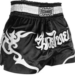 Muay Thai Short Kickboks Broek Tribal Zwart 6 Muay Thai Short Kickboks Broek Tribal Zwart -Boksen Winkel fluory muay thai short kickboks broek tribal zwart 1