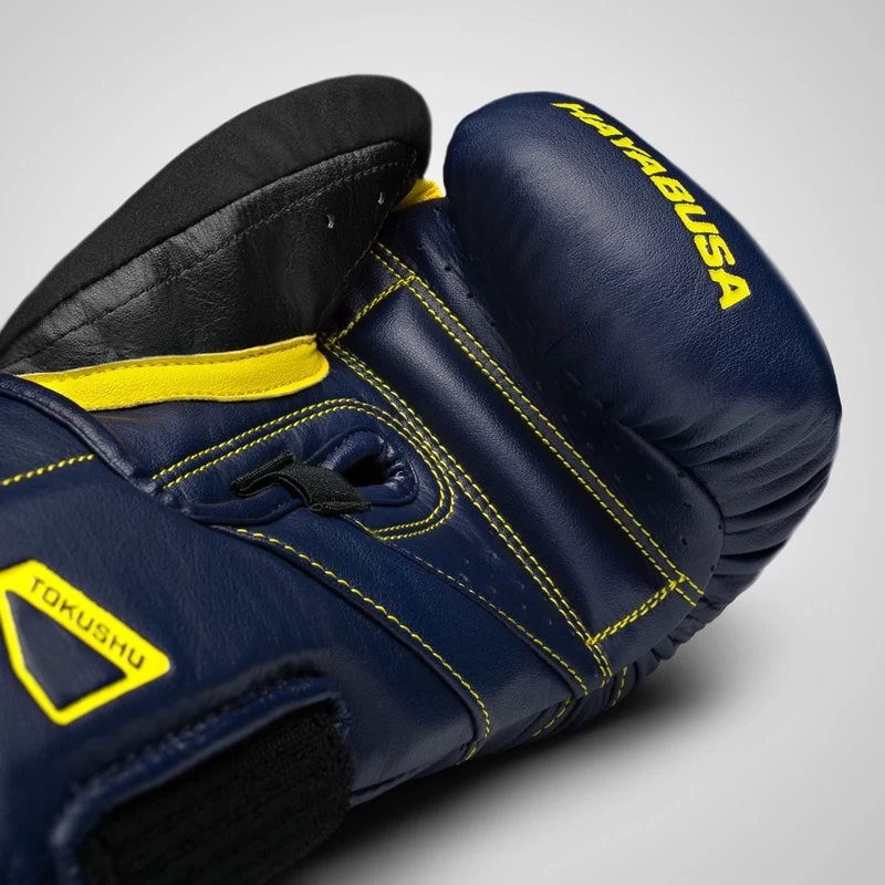 Hayabusa Bokshandschoenen T3 Navy Blauw Geel Vechtsport Nederland 5 Hayabusa Bokshandschoenen T3 Navy Blauw Geel Vechtsport Nederland - Afbeelding 3