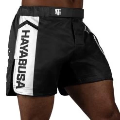 Hayabusa Icon Hybrid Vechtsport Broek Fight Short Zwart Wit -Boksen Winkel hayabusa hayabusa icon hybrid vechtsport broek fig 2