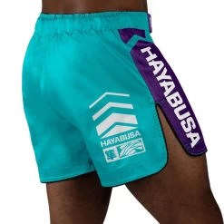 Hayabusa Icon Mid-Length Vechtsport Broek Blauwgroen Wit -Boksen Winkel hayabusa hayabusa icon mid length vechtsport broek 11