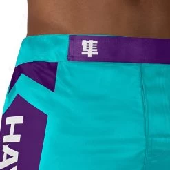 Hayabusa Icon Mid-Length Vechtsport Broek Blauwgroen Wit -Boksen Winkel hayabusa hayabusa icon mid length vechtsport broek 9