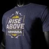 Hayabusa T Shirt Rise Above Blauw Vechtsport Kleding