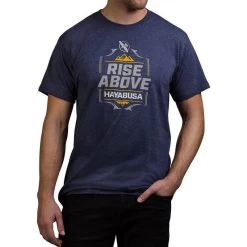 Hayabusa T Shirt Rise Above Blauw Vechtsport Kleding -Boksen Winkel hayabusa hayabusa t shirt rise above blauw vechtsp 4