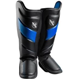 Hayabusa T3 Striking Shinguards Kickboks Scheenbeschermers Zwart Blauw -Boksen Winkel hayabusa hayabusa t3 striking shinguards kickboks 4