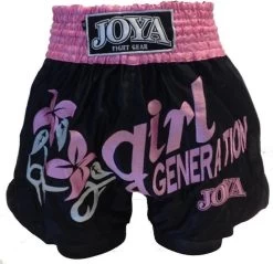 Joya Girl Generation Muay Thai Kickboks Broekje Zwart Roze