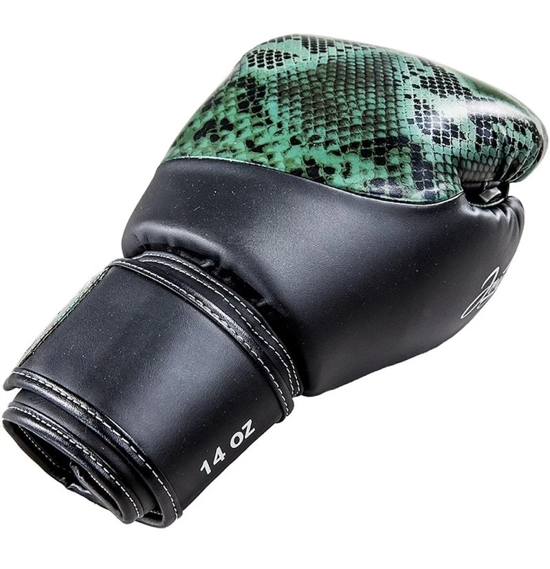 Joya (Kick)bokshandschoenen Thai Snake Groen Zwart 4 Joya (Kick)bokshandschoenen Thai Snake Groen Zwart - Afbeelding 2