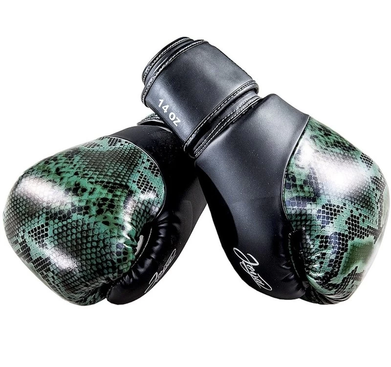 Joya (Kick)bokshandschoenen Thai Snake Groen Zwart 5 Joya (Kick)bokshandschoenen Thai Snake Groen Zwart - Afbeelding 3