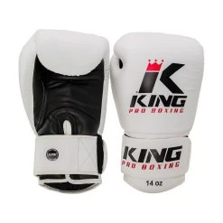 King Pro Boxing Bokshandschoenen Wit KPB/BG 2 Leder -Boksen Winkel king pro boxing king pro boxing bokshandschoenen w 2