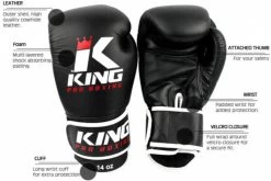 King Pro Boxing Bokshandschoenen Wit KPB/BG 2 Leder -Boksen Winkel king pro boxing king pro boxing bokshandschoenen w 3