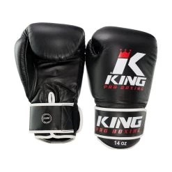 King Pro Boxing Kickboks Handschoenen Zwart KPB/BG 3 Leder -Boksen Winkel king pro boxing king pro boxing kickboks handschoe 2