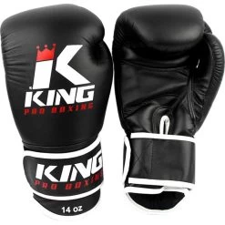 King Pro Boxing Kickboks Handschoenen Zwart KPB/BG 3 Leder -Boksen Winkel king pro boxing king pro boxing kickboks handschoe 4