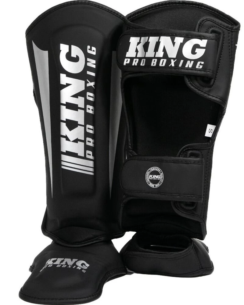 King Pro Boxing Scheenbeschermers KPB/SG REVO 7 Zwart Zilver 4 King Pro Boxing Scheenbeschermers KPB/SG REVO 7 Zwart Zilver - Afbeelding 2