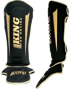 King Pro Boxing Scheenbeschermers KPB/SG REVO 6 Zwart Goud