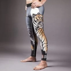 Meerkatsu Midnight Tiger Grappling Sportlegging Spats -Boksen Winkel meerkatsu art meerkatsu midnight tiger grappling s 4