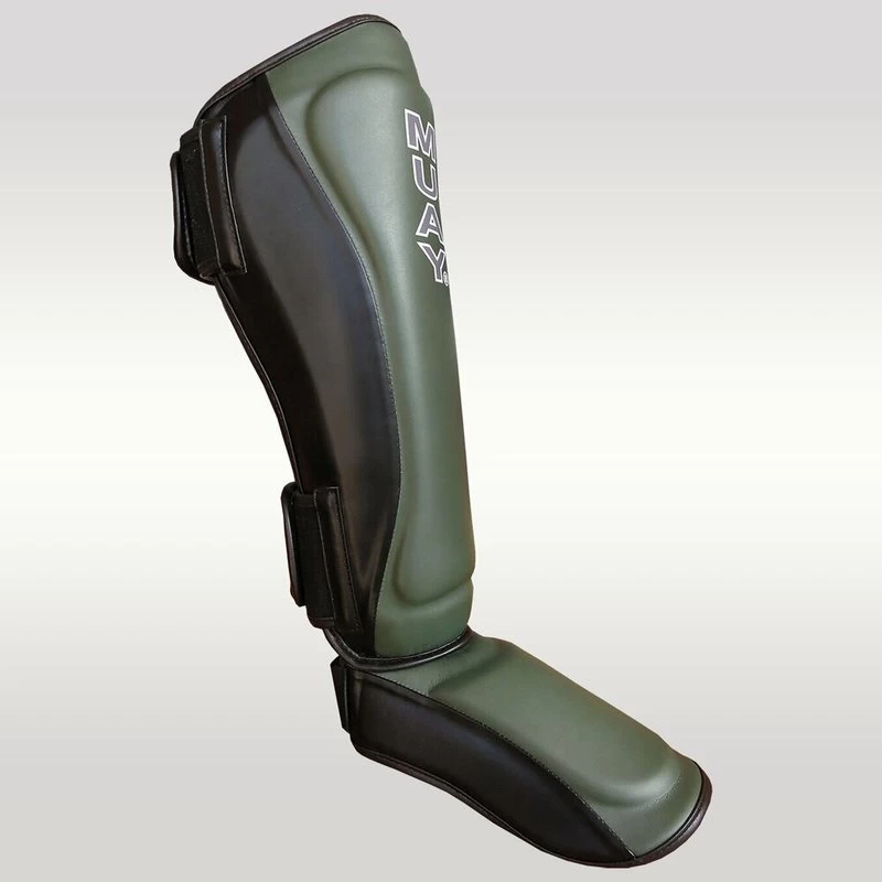 MUAY Kickboks Scheenbeschermers Zwart Army Green 5 MUAY Kickboks Scheenbeschermers Zwart Army Green - Afbeelding 3