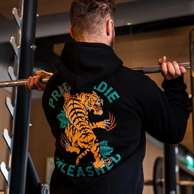 PRIDE Or Die Hoodie Sweater Tiger Unleashed Zwart 4 PRIDE Or Die Hoodie Sweater Tiger Unleashed Zwart - Afbeelding 2