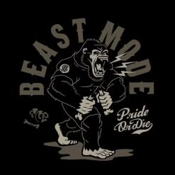 PRIDE Or Die Katoenen T-Shirt "Beast Mode V.2" Zwart -Boksen Winkel pride or die pride or die katoenen t shirt beast m 7