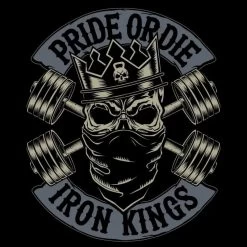 PRIDE Or Die Katoenen T-Shirt Iron Kings Zwart -Boksen Winkel pride or die pride or die katoenen t shirt iron ki 4