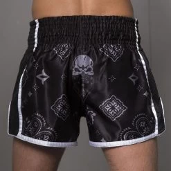 Pride Or Die Muay Thai Shorts RISE Zwart Wit -Boksen Winkel pride or die pride or die muay thai shorts rise zw 4