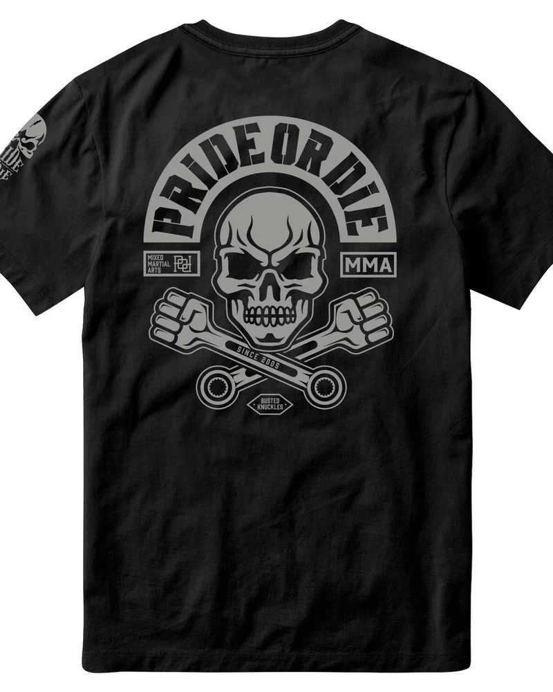 PRIDE Or Die T-Shirt BUSTED KNUCKLES Zwart 7 PRIDE Or Die T-Shirt BUSTED KNUCKLES Zwart - Afbeelding 5